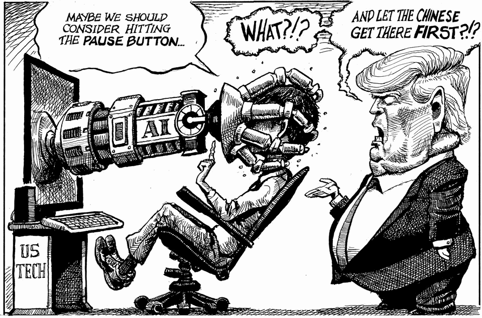 Cartoon: America&rsquo;s AI-safety debate image