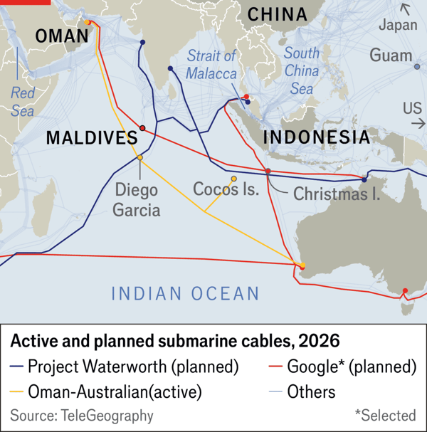 The AI boom and geopolitics are rewiring Asia&rsquo;s oceans image
