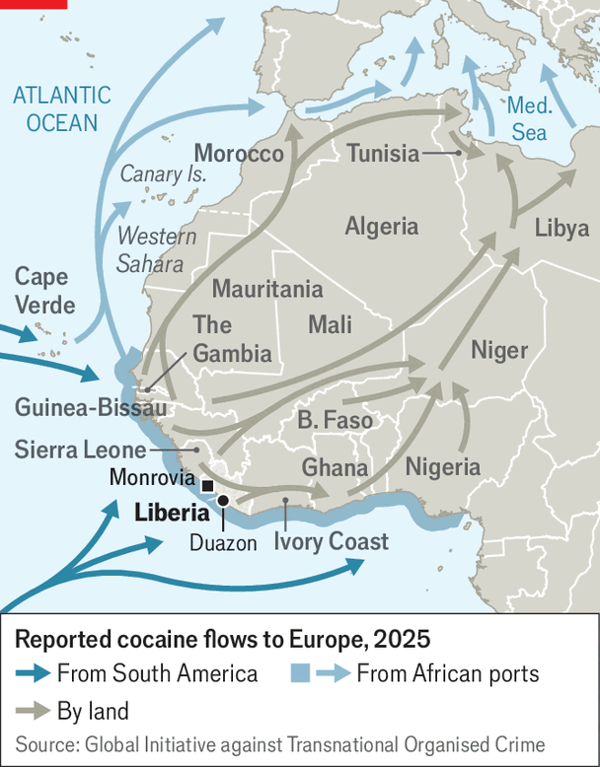 West Africa has become a huge cocaine-trading hub image