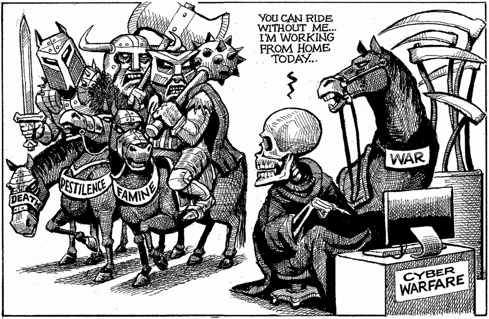 Cartoon: The evolution of modern warfare image